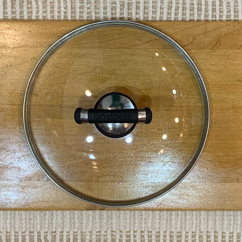 GLASS REPLACEMENT LID FOR CIRCULON COOKWARE, MEASURES 9 5/16" INNER DIAMETER